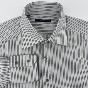 Gucci Striped Mens 17.5 XL Slim Long Sleeve Dress Shirt Made in Italy